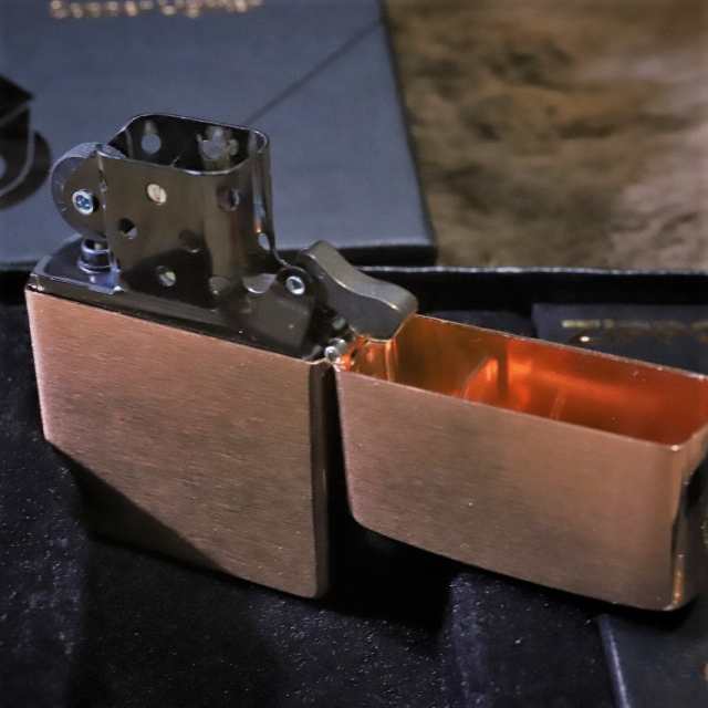 限定ZIPPO】純銅ジッポ ソリッドカッパー ブラックタンク Solid Copper ...