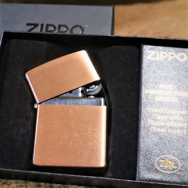 限定ZIPPO】純銅ジッポ ソリッドカッパー ブラックタンク Solid Copper ...