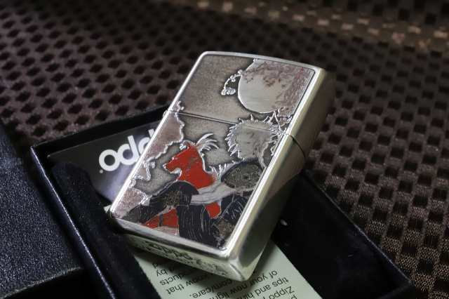 【天野喜孝 ZIPPO】 ファイナルファンタジー7 ジッポ 型押し加工 レーザー絵柄彫り 人気 プレゼント 天野ジッポ クラウド FF7 アマノ ラ