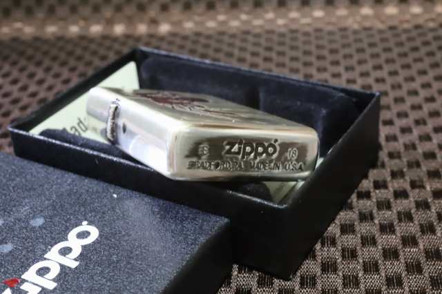 ZIPPO 花札 五光 いぶし銀風加工 ジッポ