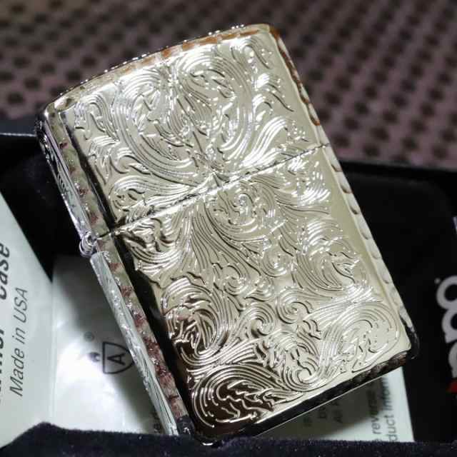 ZIPPO】５面アーマーアラベスク・プラチナコーティング◇重厚なArmor ...