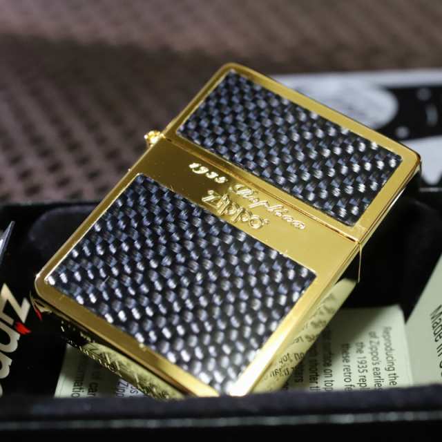 高級zippo 1935レプリカ カーボンパネル ブラック 黒 金 デザインが かっこいい 人気 Zippo プレゼント おすすめ ジッポ 金タンク 限の通販はau Pay マーケット 雑貨屋 Amaterasu