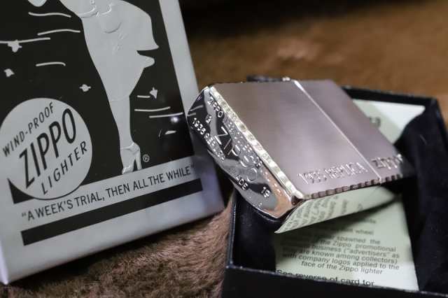 ZIPPO】1935レプリカ シンプルロゴ シルバー コーナーカット 銀