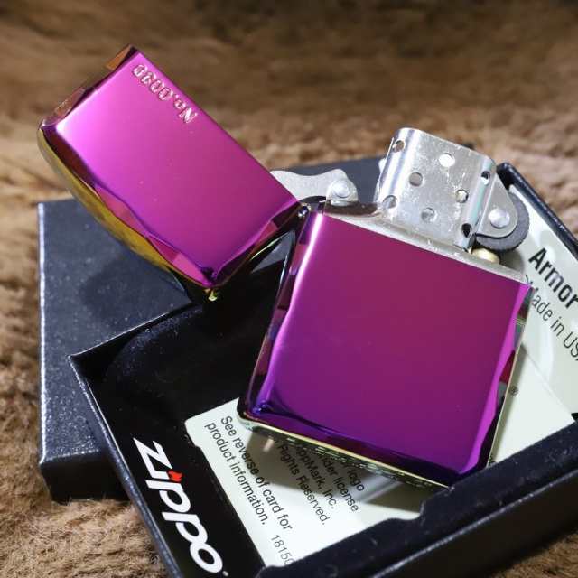 Armor ZIPPO】 重厚アーマー シャインレイカット 限定レインボーカラー