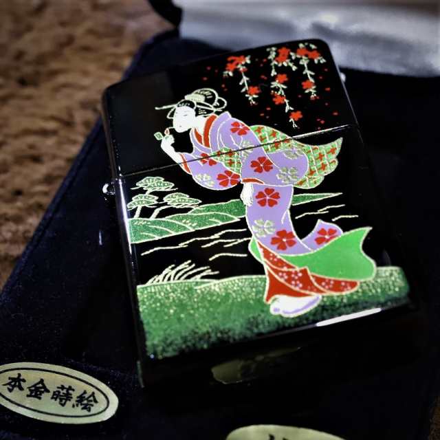 高級ZIPPO】本金蒔絵 江戸 ウインディ 金タンク ZIPPO 和柄 着物