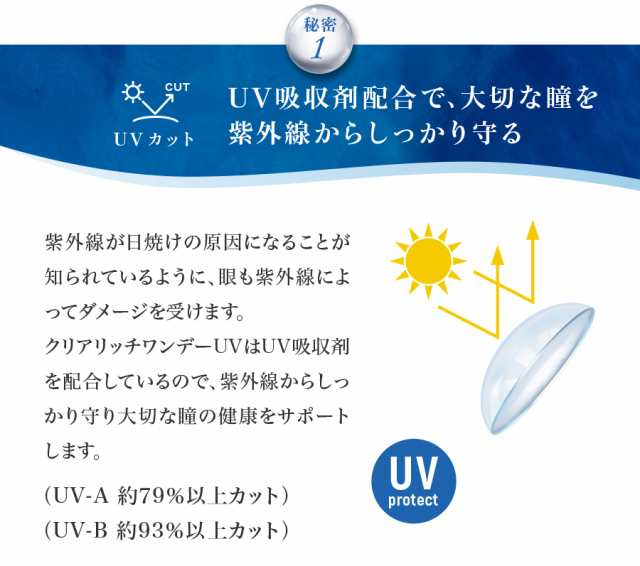 新発売記念特価】コンタクトレンズ クリアリッチ ワンデー UV 1箱30枚入り クリアレンズ 1day 処方箋不要 1日使い捨ての通販はau PAY  マーケット - カラコン通販ザラボオンライン au PAY マーケット店