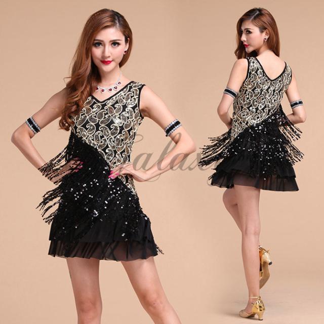 ラテンダンス衣装 ワンピース キラキラ コスチューム 3色 Rt0014 Rt0014 の通販はau Pay マーケット Goldcos