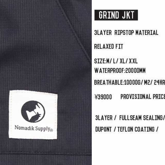 23-24 NOMADIK ノマディック ウエアー SNOW WEAR GRIND JACKET