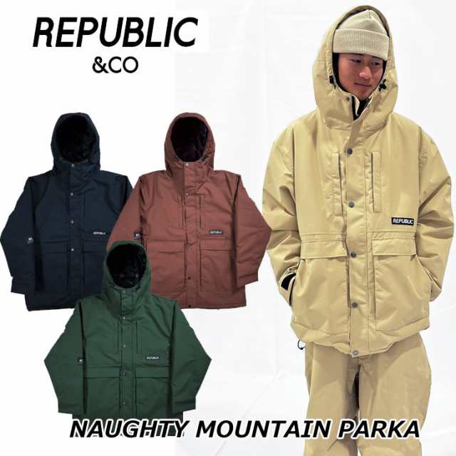 24-25 REPUBLIC＆CO リパブリック SNOW WEAR ウエアー スノーボード NAUGHTY MOUNTAIN PARKA ノーティーマウンテン ship1