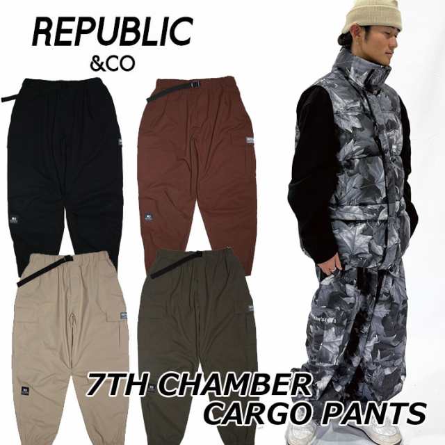 24-25 REPUBLIC＆CO リパブリック SNOW WEAR ウエアー スノーボード パンツ 7TH CHAMBER CARGO PANTS チャンバーカーゴ ship1