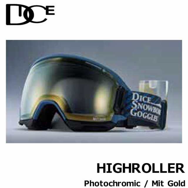 23-24 DICE ダイス スノー ゴーグル HIGHROLLER ハイローラー HR35194 調光 ミラー Photochromic / Mit Gold ship1