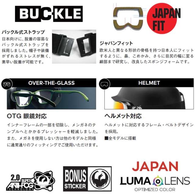 DRAGONドラゴン D1 ディーワン　グローブ付 ドラゴン スノーボード ゴーグル dragon D1 / RAW LUMALENS J