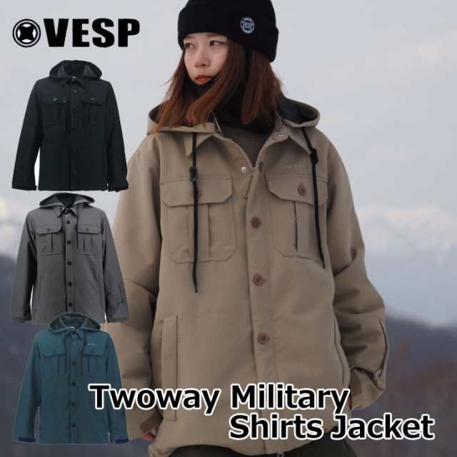 24-25 VESP SNOW WEAR ベスプ スノー ウエアー Twoway Militaly Shirts Jacket VPMJ1050 ship1