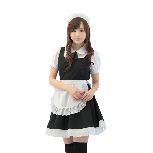 フレッシュメイド 定番黒メイド服コスチューム KH0004BK
