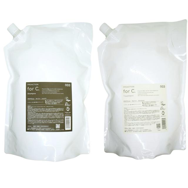 [セット]ナンバースリー フォーシーシャンプー 詰替 3000ml+トリートメント 詰替 3000g[レフィル/詰め替え][業務用 詰替用][ヘアシャンプー for C 003][送料無料] (6011691-set1)_1