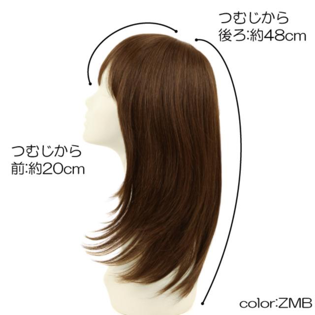 プリシラ BEAUTE 総手植えオールウィッグ シフォンストレートミディ 人