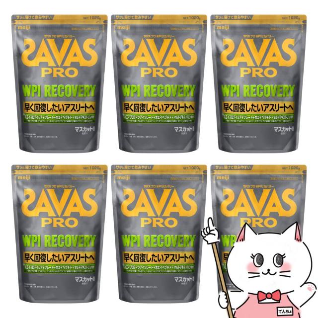 [セット]明治 ザバス SAVAS プロWPIリカバリー マスカット風味 1020g×6袋セット[明治 meiji ボディメイク ホエイプロテイン][送料無料](6043744-set1)