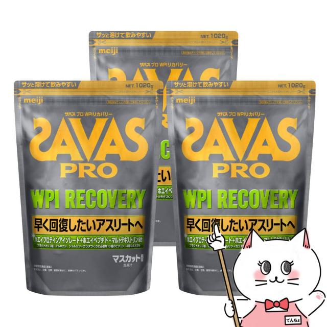【超超祭 最大36％還元】[3個セット]明治 ザバス SAVAS プロWPIリカバリー マスカット風味 1020g×3個[明治 meiji ボディメイク ホエイプロテイン][送料無料] (6043744-set3)_1