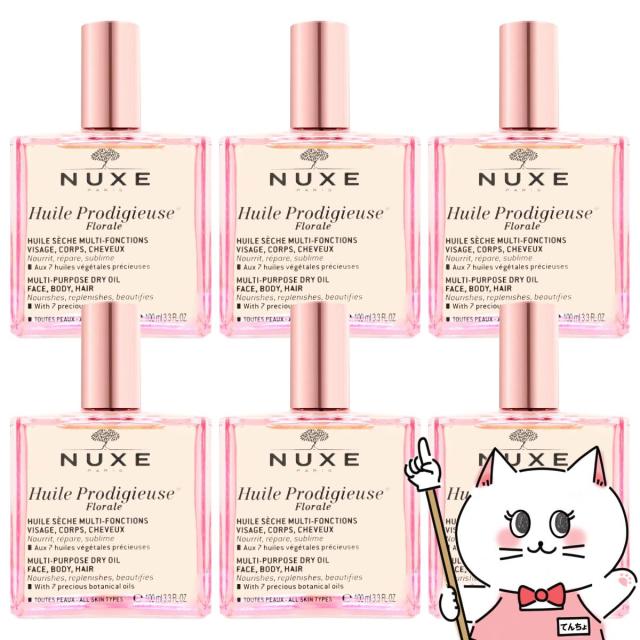 [6個セット]ニュクス プロディジューフローラルオイル 100ml×6個[ボディオイル ヘアオイル フェイスオイル][送料無料] (6048854-set6)