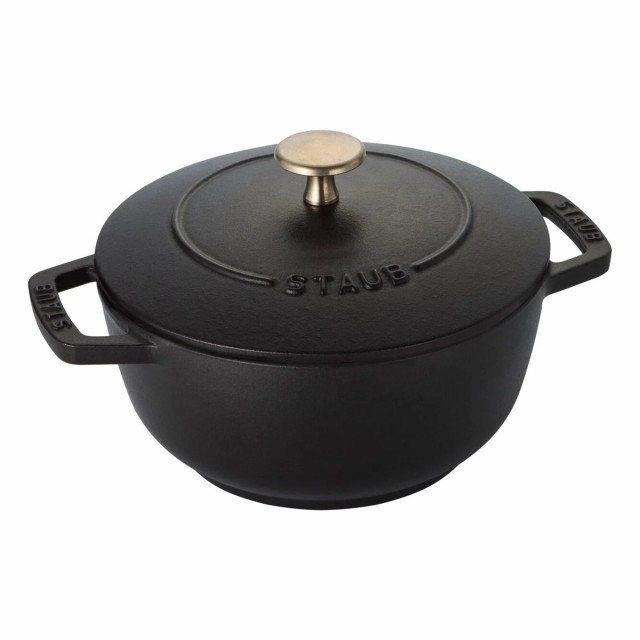 ストウブ ワナベ Sサイズ Staub 40501-000 Wa-NABE 16cm ブラック 日本語説明書付き[炊飯 和食 ホーロー 鍋][送料無料] (6049145)