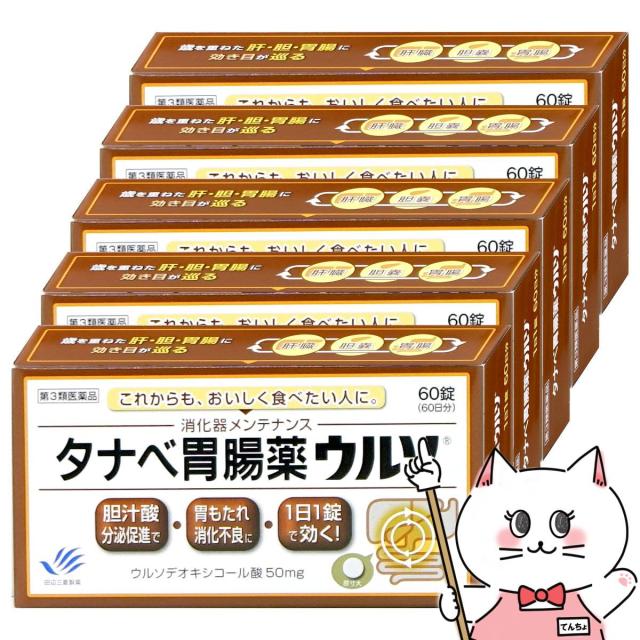 【超超祭 最大36％還元】【第3類医薬品】[セット]タナベ胃腸薬ウルソ 60錠×5個[田辺三菱製薬][胃腸薬/60日分][送料無料](6060809-set3)_1