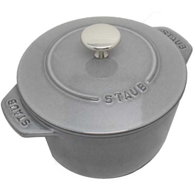 staub ストウブ ラ ココット de GOHAN グレー M 16cm ラ ココット de