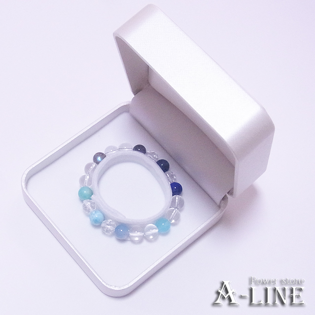 限定5個 パワーストーン ブレスレット 高級石Blue MIX ラリマー8mm