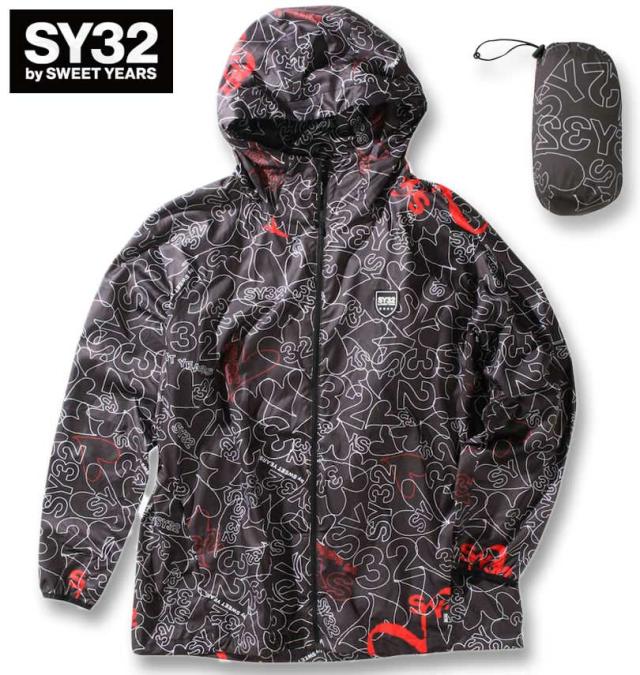 SY32 BY SWEETYEARS ウィンドブレーカー Mブラック PACKABLE MOUNTAIN PARKA | ALL ITEMS | 【公式】SY32 by SWEET YEARS