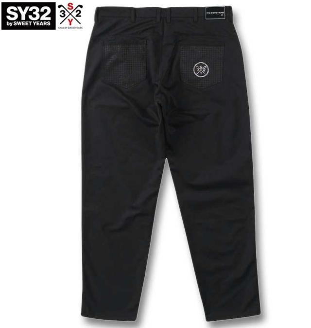SY32GOLF ブラックパンツ6L 大きいサイズ SY32 by SWEET YEARS ゴルフ ストレッチツイルパンツ