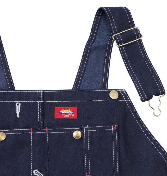 大きいサイズ DICKIES 83294 デニム ビブ オーバーオール インディゴ W44 W48/1274-4302-1-100