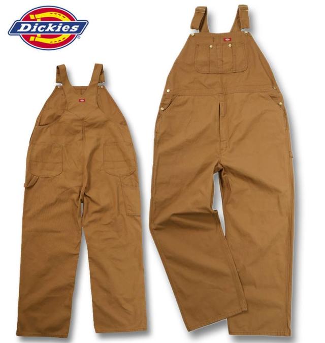 大きいサイズ DICKIES DB100 ビブ オーバーオール ブラウンダック W44 W48/1274-4303-1-100
