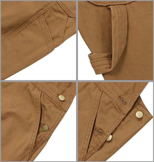 大きいサイズ DICKIES DB100 ビブ オーバーオール ブラウンダック W44 W48/1274-4303-1-100