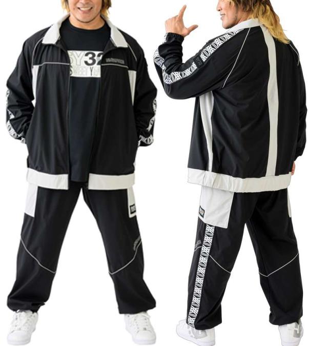 大きいサイズ SY32 by SWEET YEARS パイピング ナイロン カーゴパンツ ブラック×グレー 3L 4L 5L 6L/1274-4331-1-200