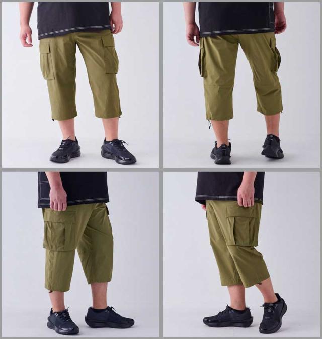 大きいサイズ Coleman ナイロンストレッチ クライミング クロップドパンツ カーキ 3L 4L 5L 6L 7L 8L/1274-4530-1-100