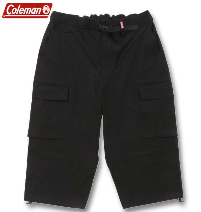 大きいサイズ Coleman ナイロンストレッチ クライミング クロップドパンツ ブラック 3L 4L 5L 6L 7L 8L/1274-4530-2-100
