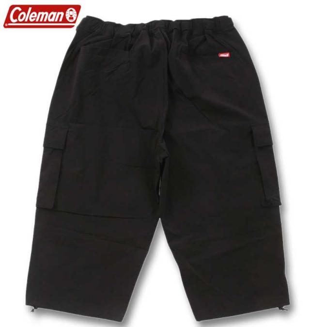大きいサイズ Coleman ナイロンストレッチ クライミング クロップドパンツ ブラック 3L 4L 5L 6L 7L 8L/1274-4530-2-100