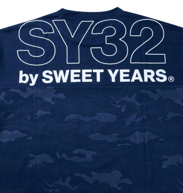 大きいサイズ SY32 by SWEET YEARS エクスチェンジエンボスカモ半袖Tシャツ ネイビー 3L 4L 5L 6L/1278-3501-3-100の通販は