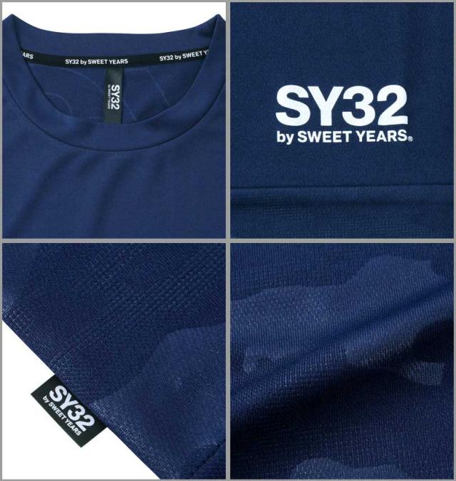 大きいサイズ SY32 by SWEET YEARS エクスチェンジエンボスカモ半袖Tシャツ ネイビー 3L 4L 5L 6L/1278-3501-3-100の通販は