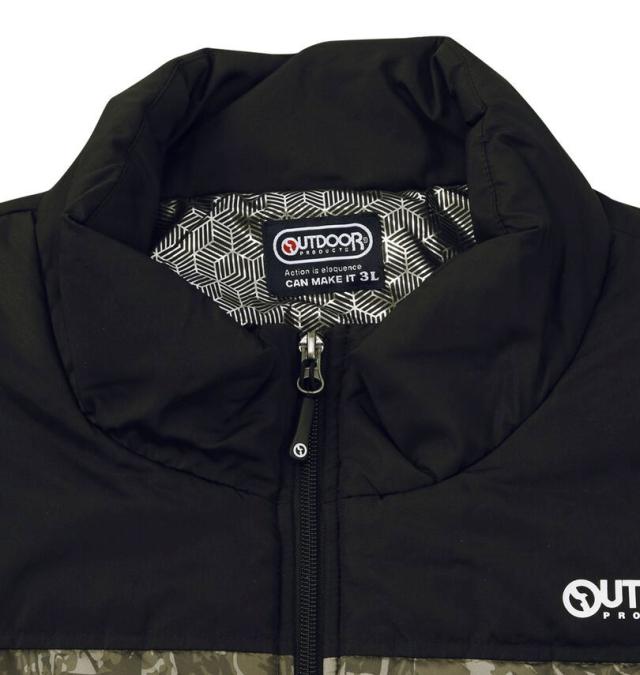 大きいサイズ OUTDOOR PRODUCTS デュスポ 背裏アルミ 中綿 キルトジャケット ブラウン 7L 8L/1253-5322-1-105