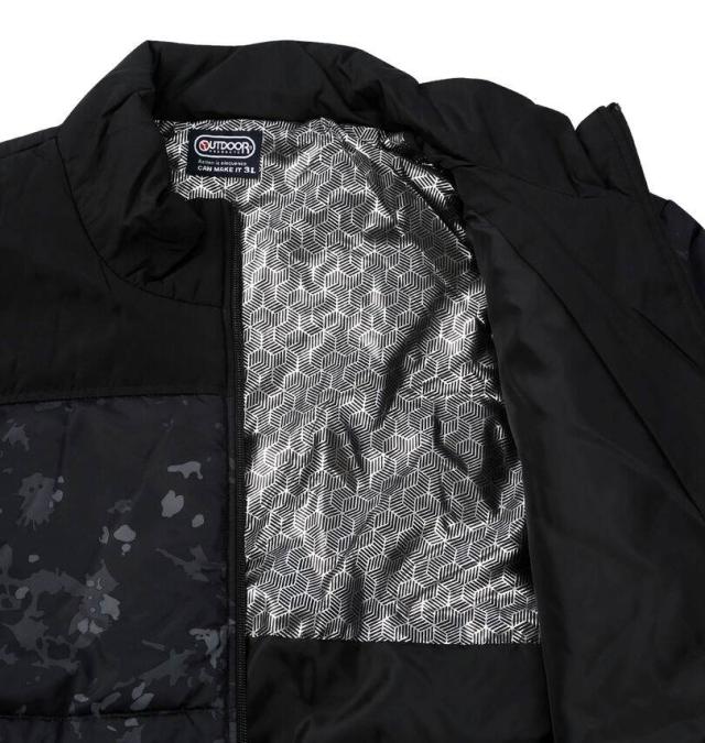 大きいサイズ OUTDOOR PRODUCTS デュスポ 背裏アルミ 中綿 キルトジャケット チャコール 7L 8L/1253-5322-2-105