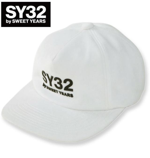 大きいサイズ SY32 by SWEET YEARS ベロア 3レイヤー キャップ ホワイト 4L/61〜64cm 1270-5330-1-105