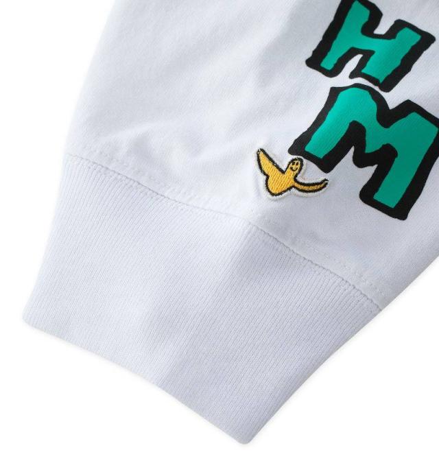 大きいサイズ (What it isNt) 半袖T×長袖T レイヤードTシャツ アンサンブル チャコール×ホワイト 3L 4L 5L 6L 8L/1278-4695-1-105