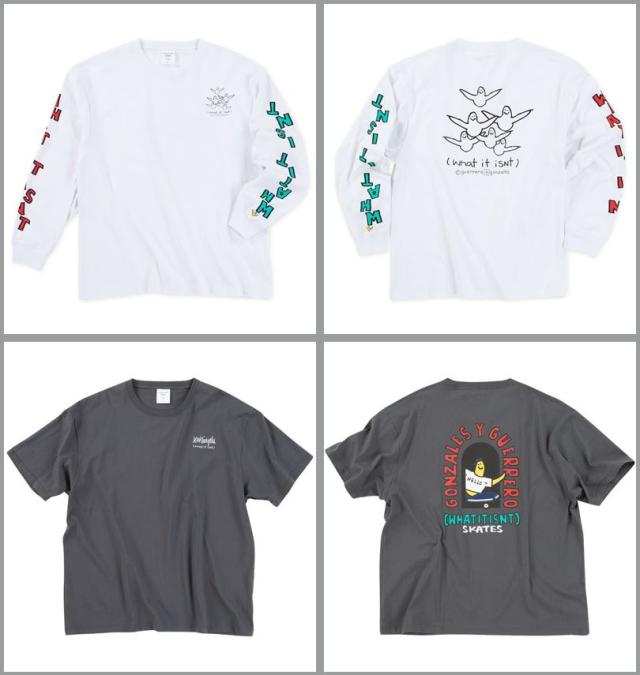大きいサイズ (What it isNt) 半袖T×長袖T レイヤードTシャツ アンサンブル チャコール×ホワイト 3L 4L 5L 6L 8L/1278-4695-1-105