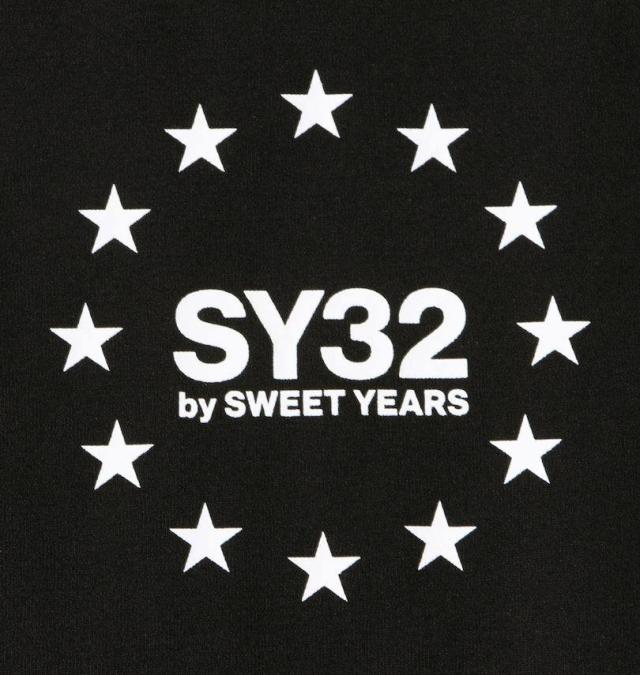 大きいサイズ SY32 by SWEET YEARS マルチロゴ バックプリント 長袖 Tシャツ ブラック 3L 4L 5L 6L/1278-5120-2-105