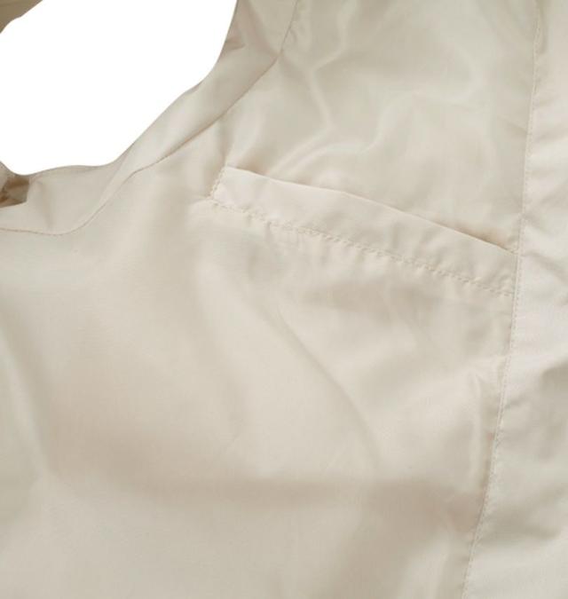 大きいサイズ in the attic フード端スエードライン切替 フェイクダウン ベスト シャンパンゴールド 3L 4L 5L 6L/1253-4340-3-108