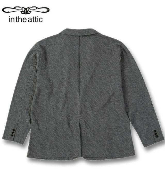 大きいサイズ in the attic バイアス 膨れジャガード 2B ジャケット チャコール 3L 4L 5L 6L/1258-5364-1-108