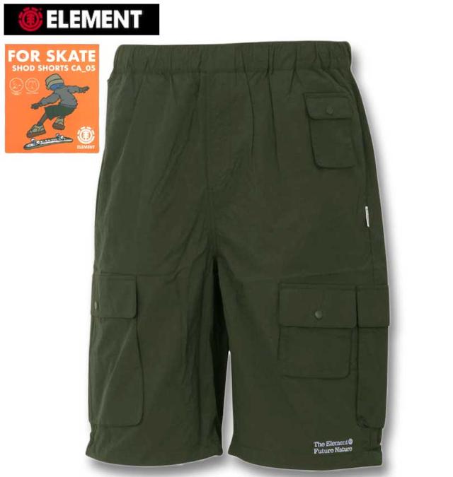 大きいサイズ ELEMENT SHODカーゴハーフパンツ フォレストナイト 3L 4L 5L 6L/1274-3270-3-108