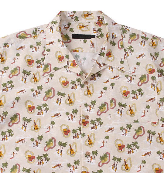 大きいサイズ Mc.S.P 半袖開襟アロハシャツ ベージュ 7L 8L/1277-2272