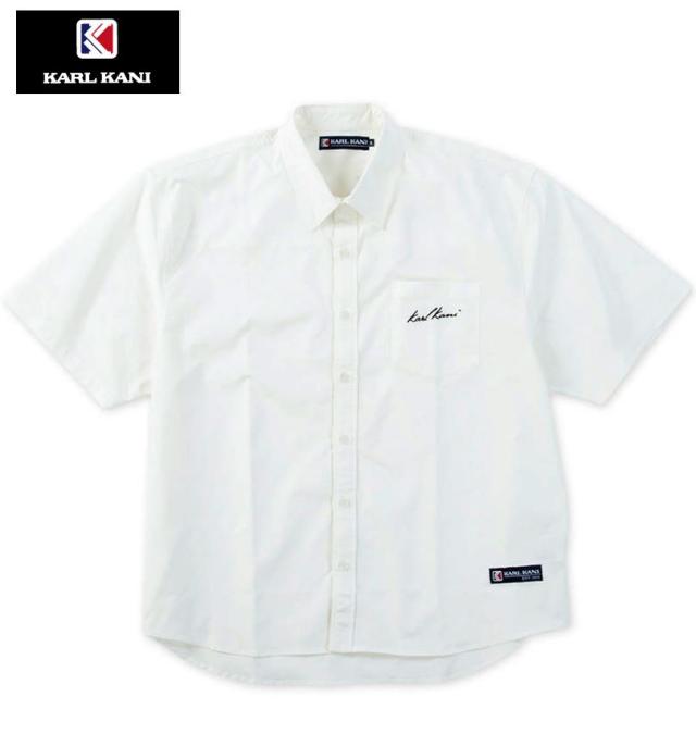 大きいサイズ KARL KANI 半袖シャツ ホワイト 3L 4L 5L 6L 8L/1277-5240-1-108