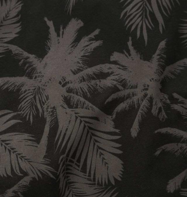 大きいサイズ KARL KANI ボタニカル柄 半袖シャツ ブラック 3L 4L 5L 6L 8L/1277-5241-2-108